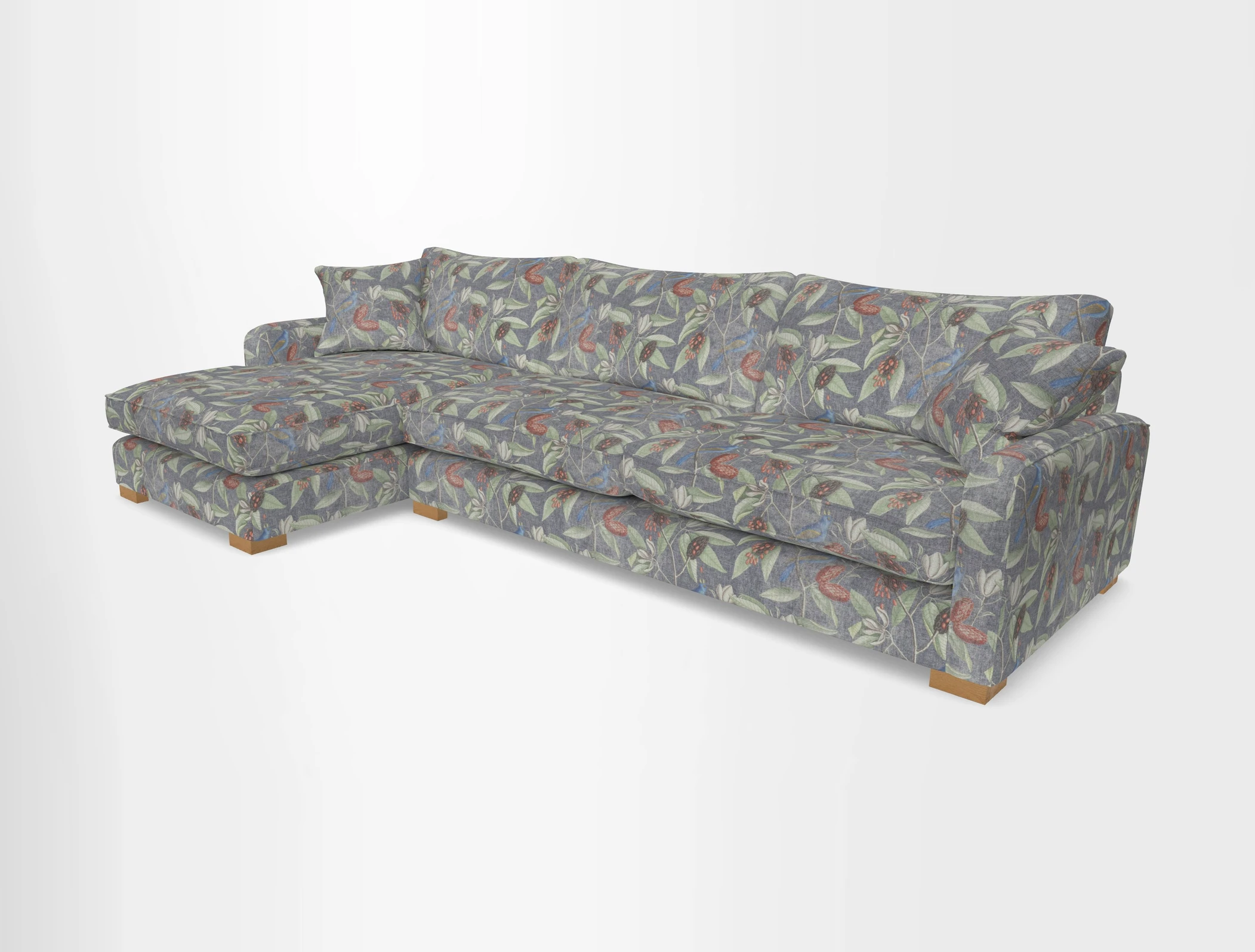 Brook Green chaise LHF in Two Tone Plain Biscuit
