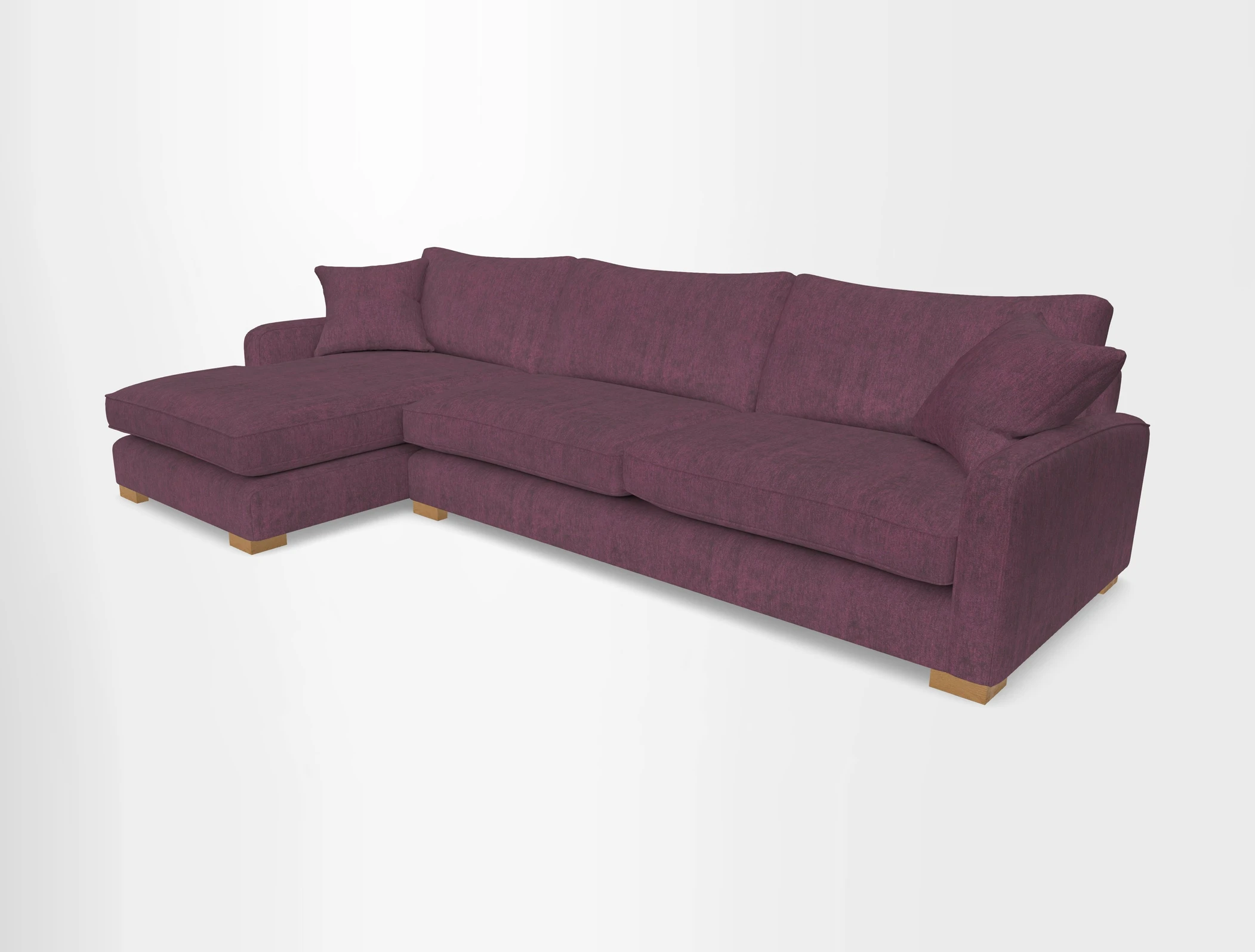 Brook Green chaise LHF in Two Tone Plain Biscuit