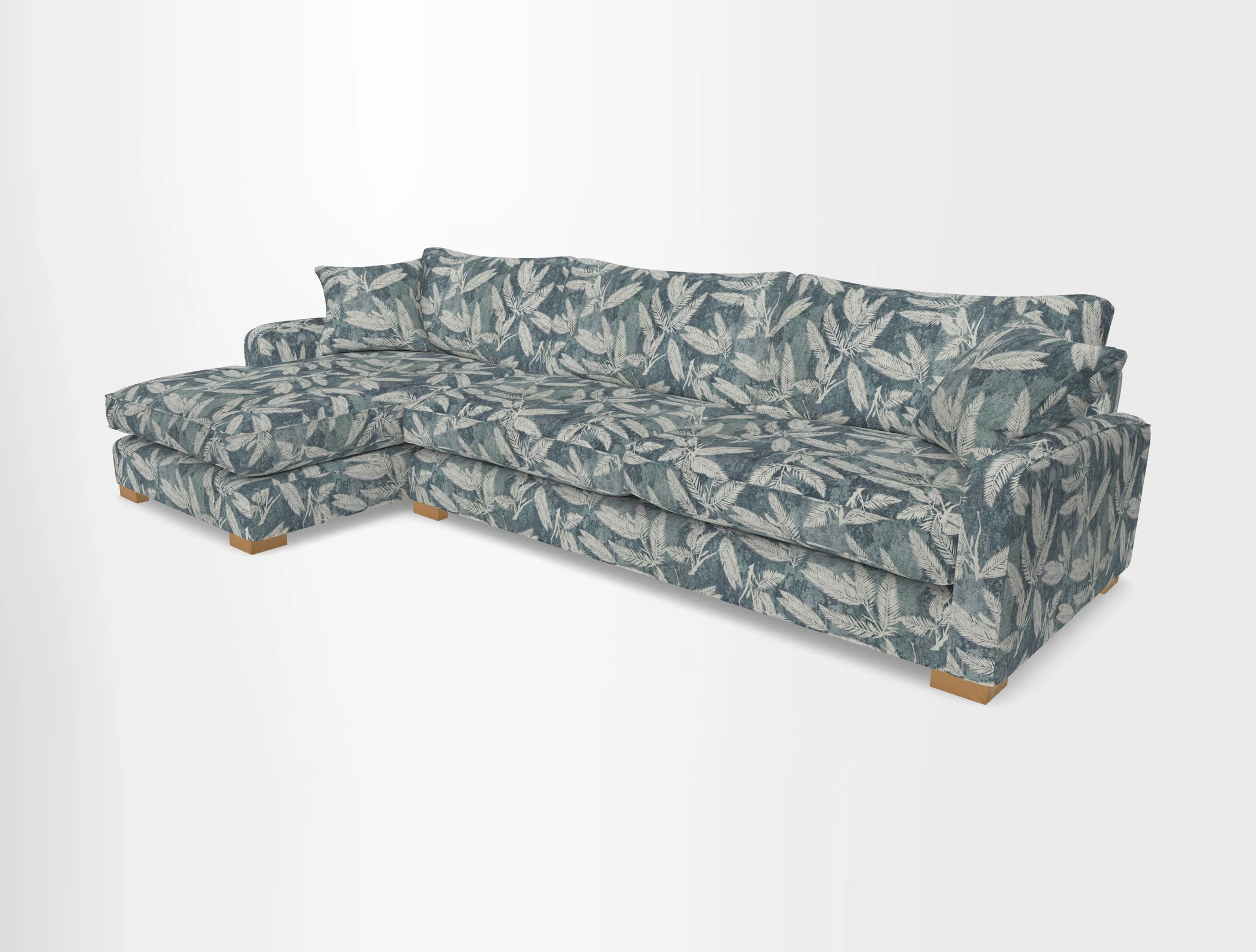 Brook Green chaise LHF in Two Tone Plain Biscuit