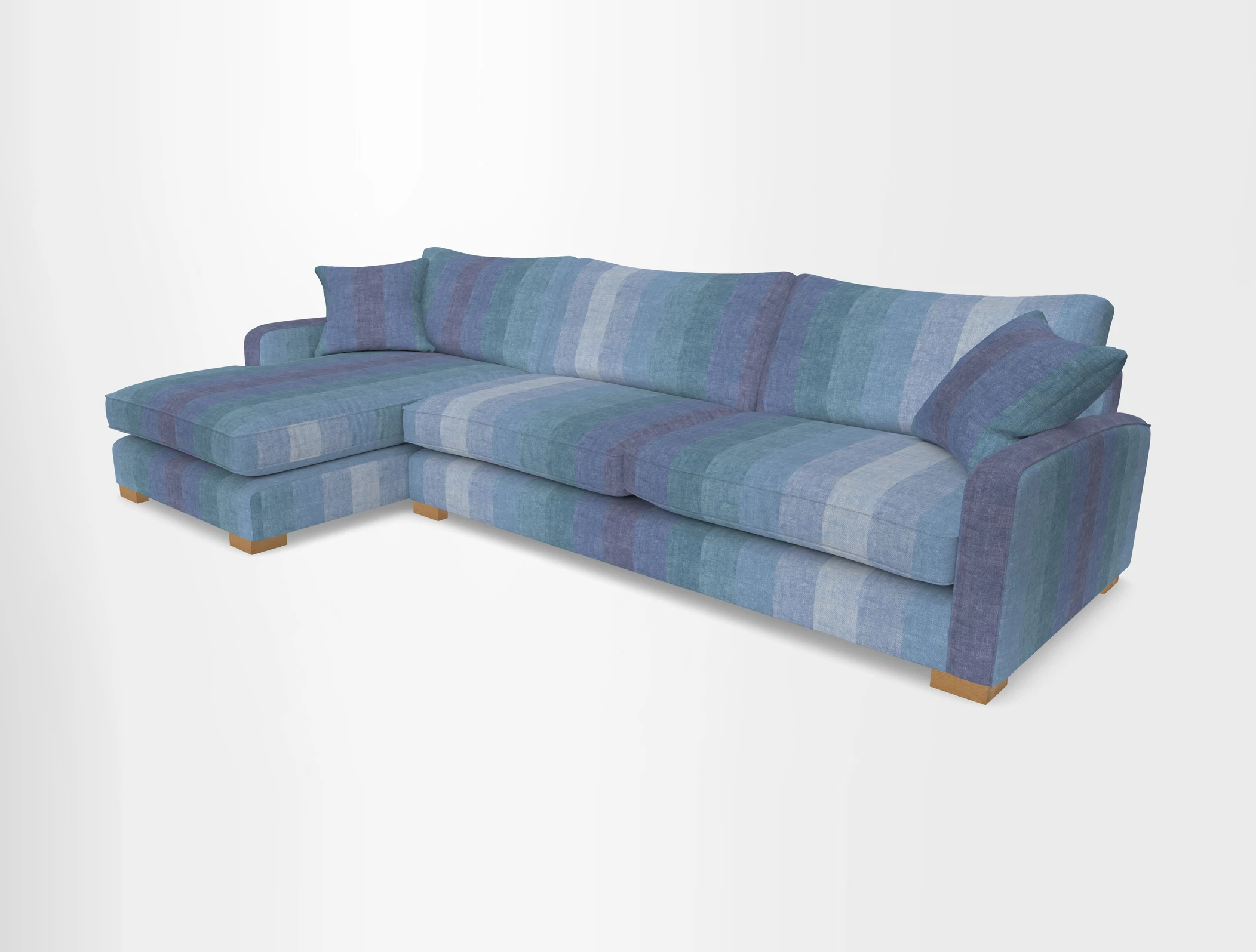 Brook Green chaise LHF in Two Tone Plain Biscuit