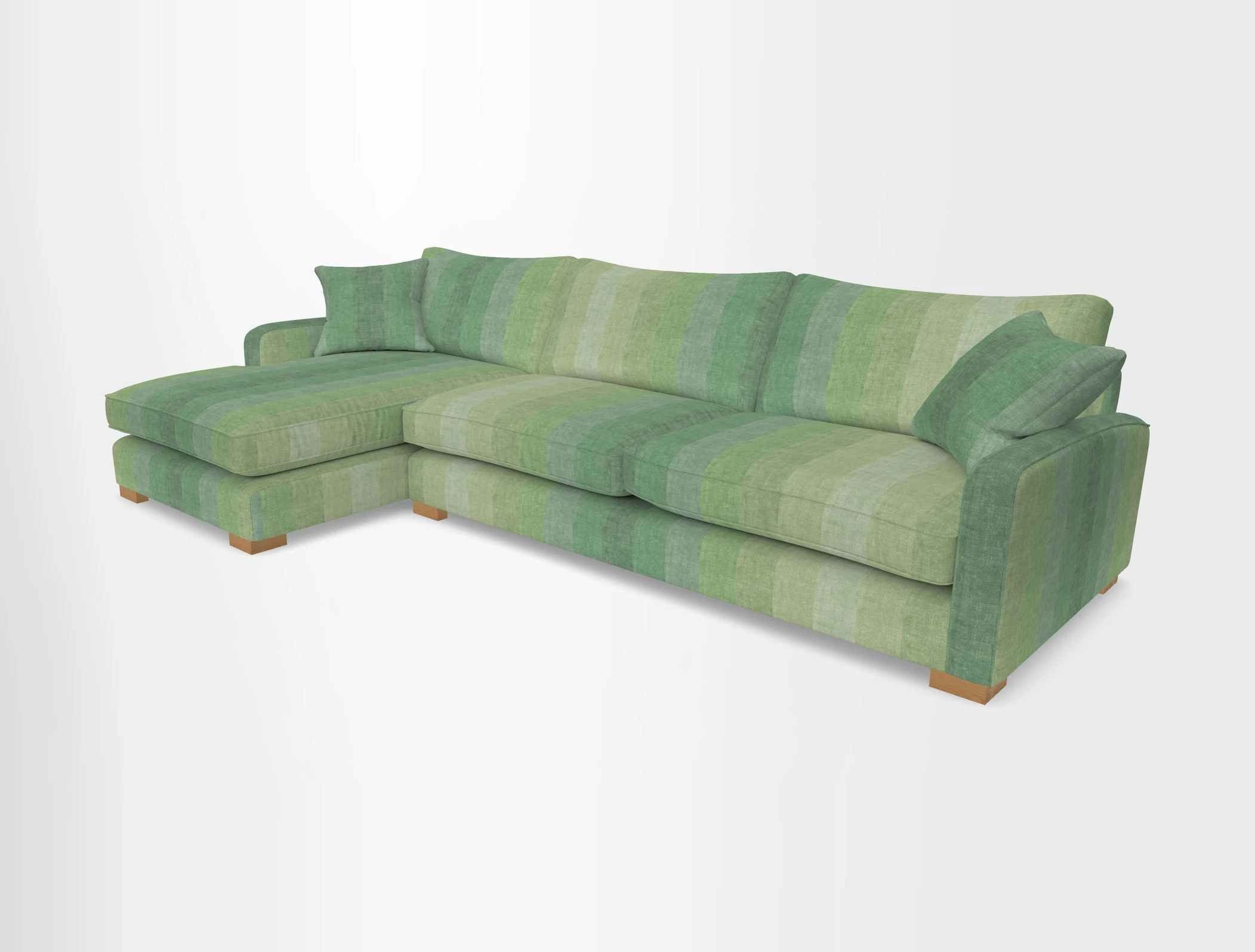 Brook Green chaise LHF in Two Tone Plain Biscuit