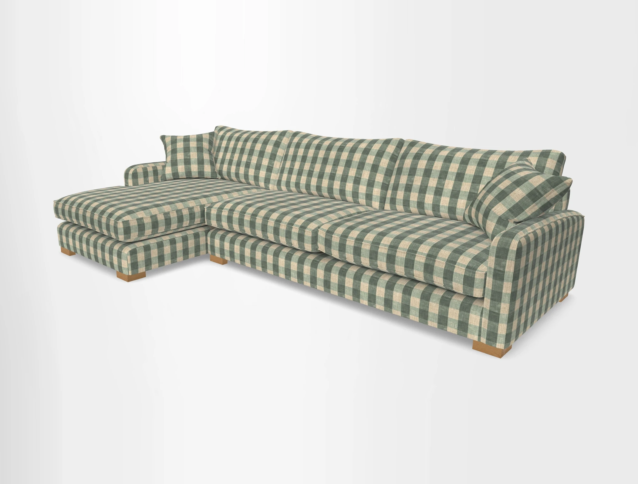 Brook Green chaise LHF in Two Tone Plain Biscuit
