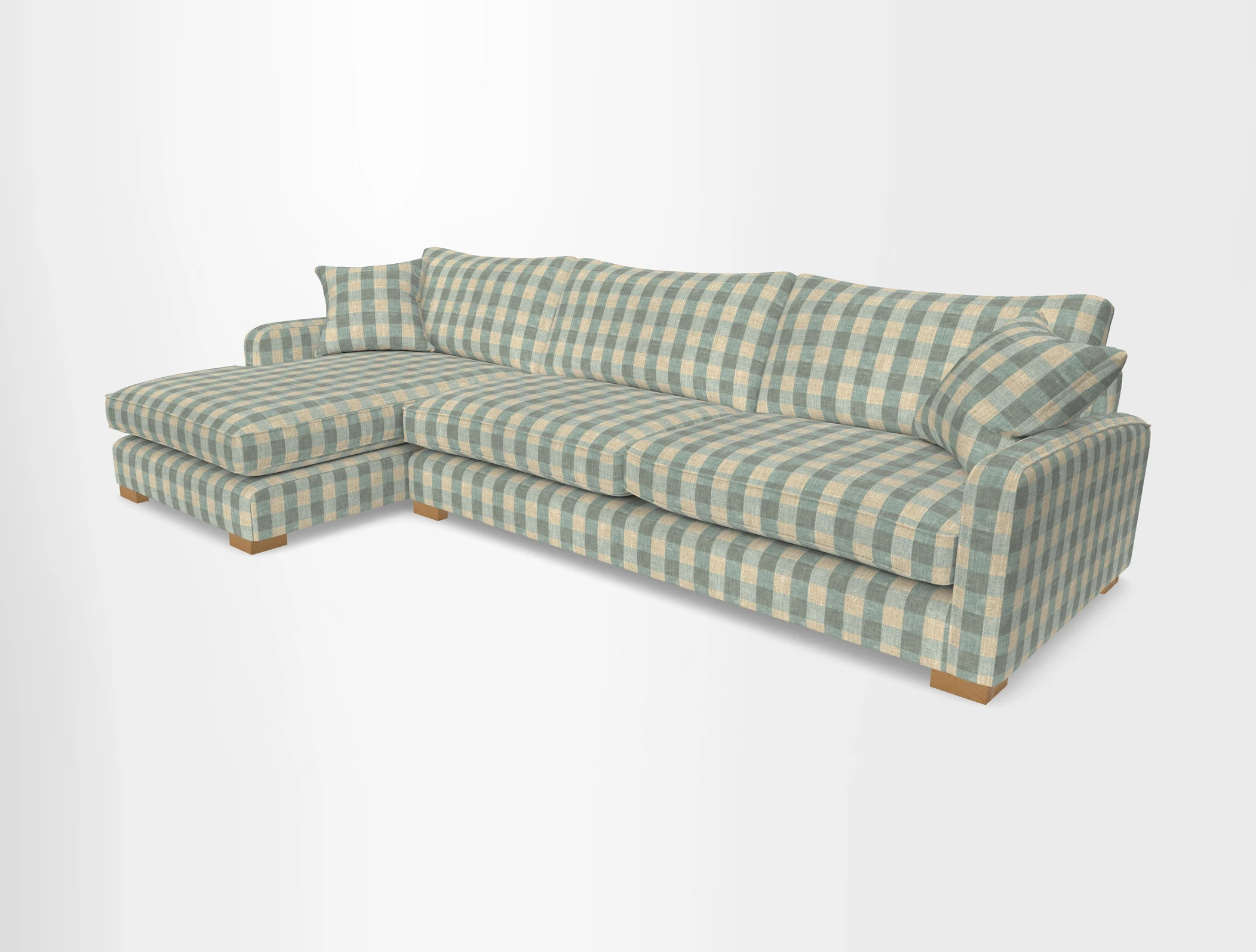 Brook Green chaise LHF in Two Tone Plain Biscuit