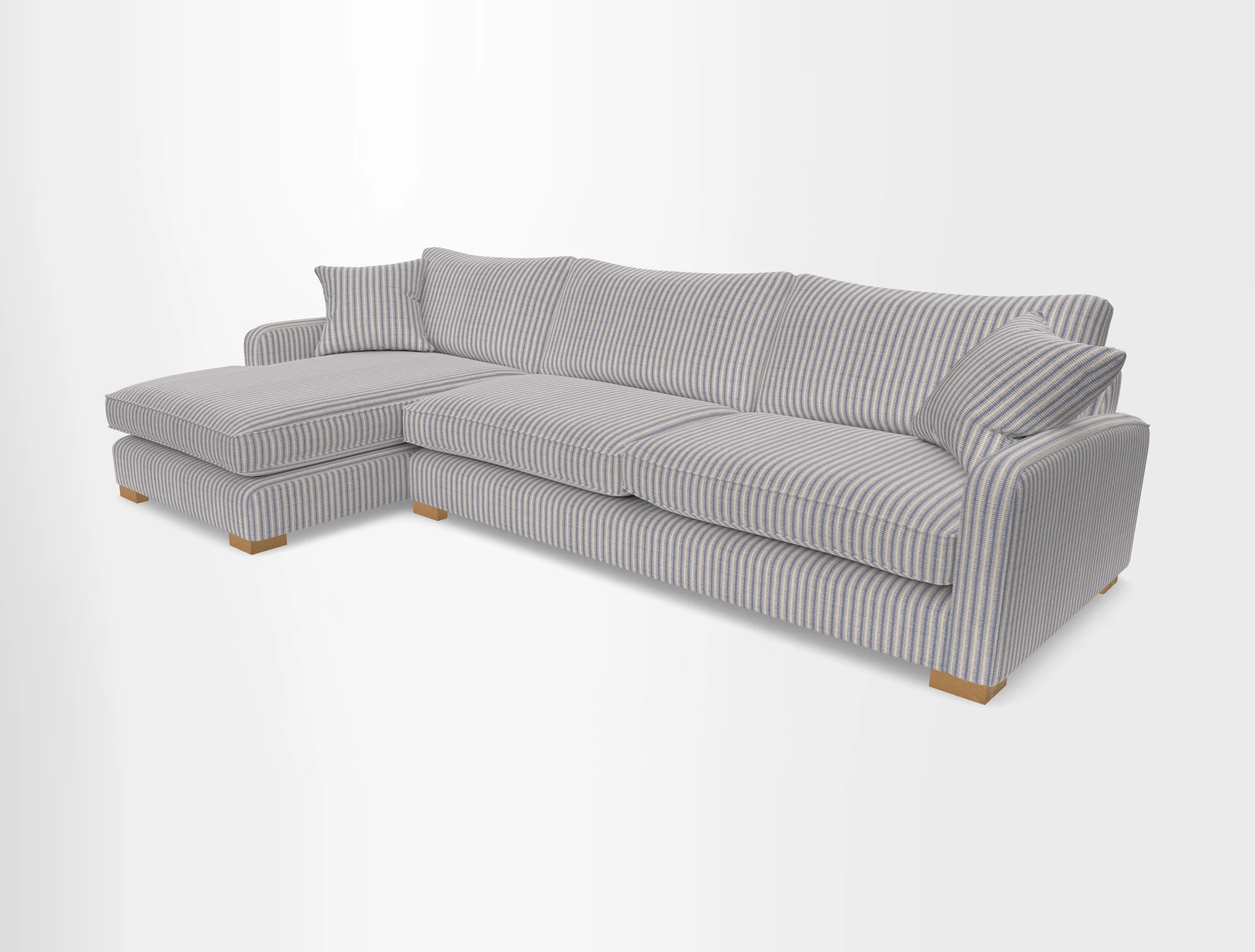 Brook Green chaise LHF in Two Tone Plain Biscuit