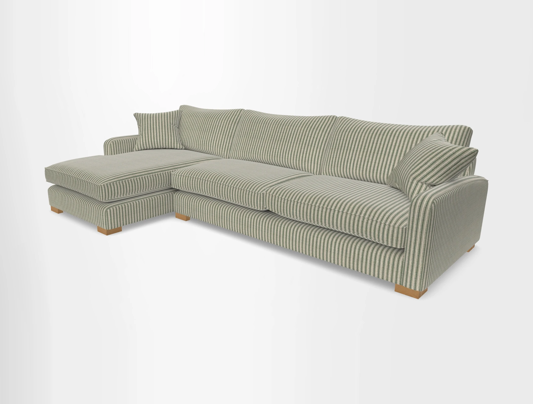Brook Green chaise LHF in Two Tone Plain Biscuit