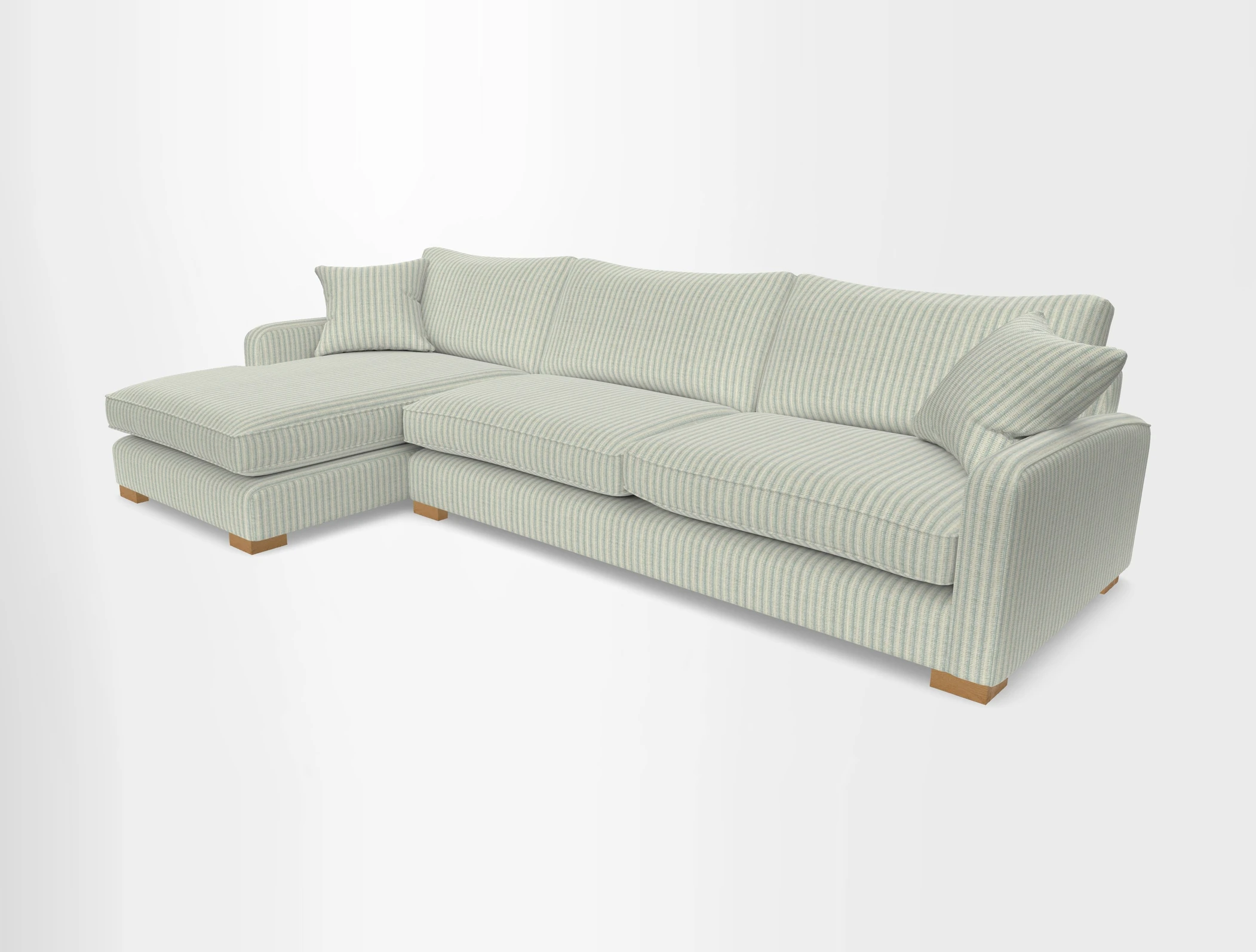 Brook Green chaise LHF in Two Tone Plain Biscuit