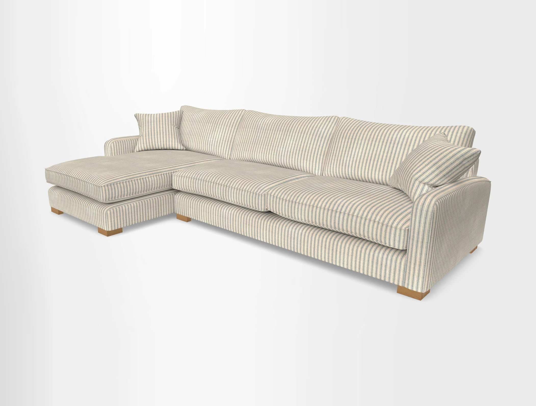 Brook Green chaise LHF in Two Tone Plain Biscuit