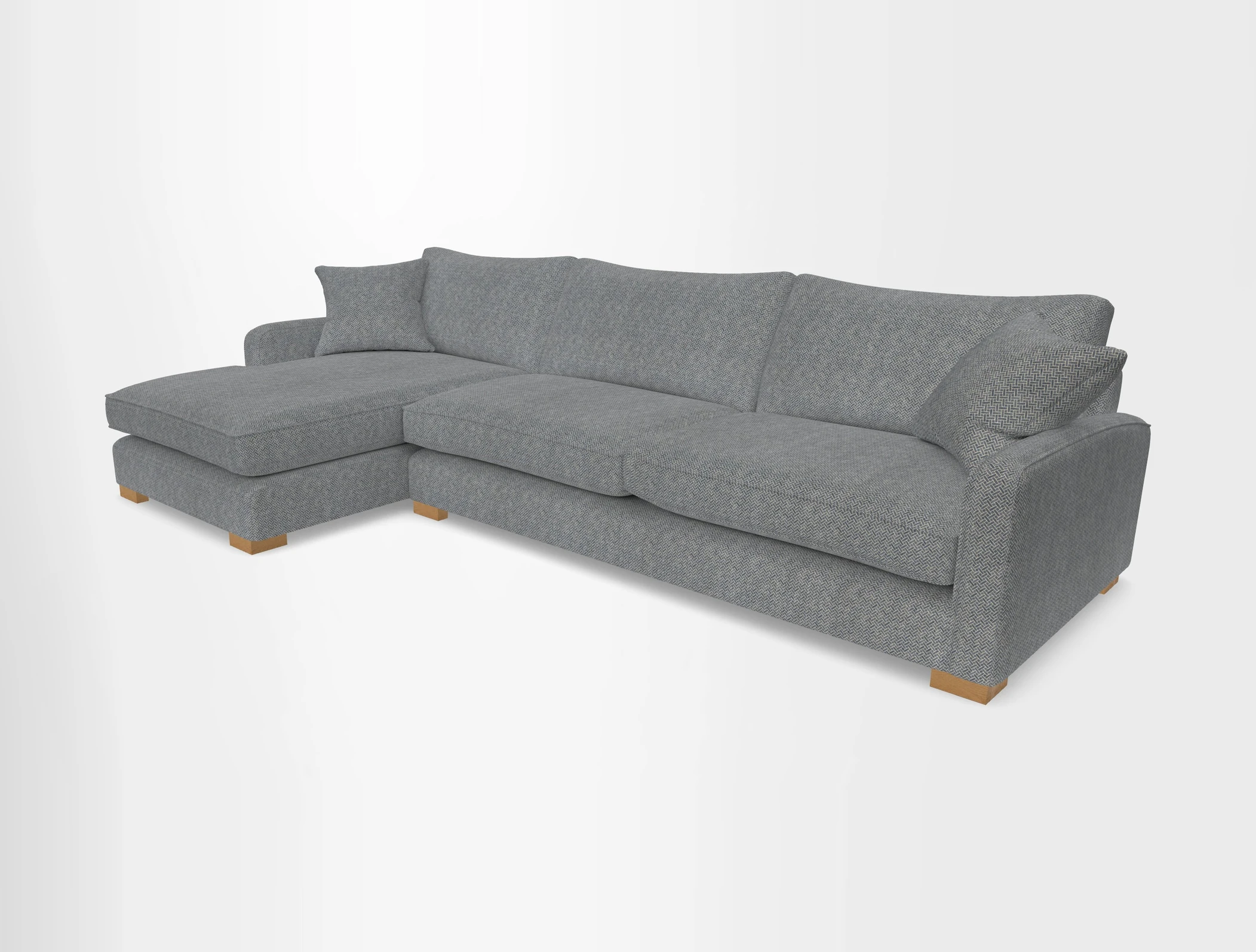 Brook Green chaise LHF in Two Tone Plain Biscuit