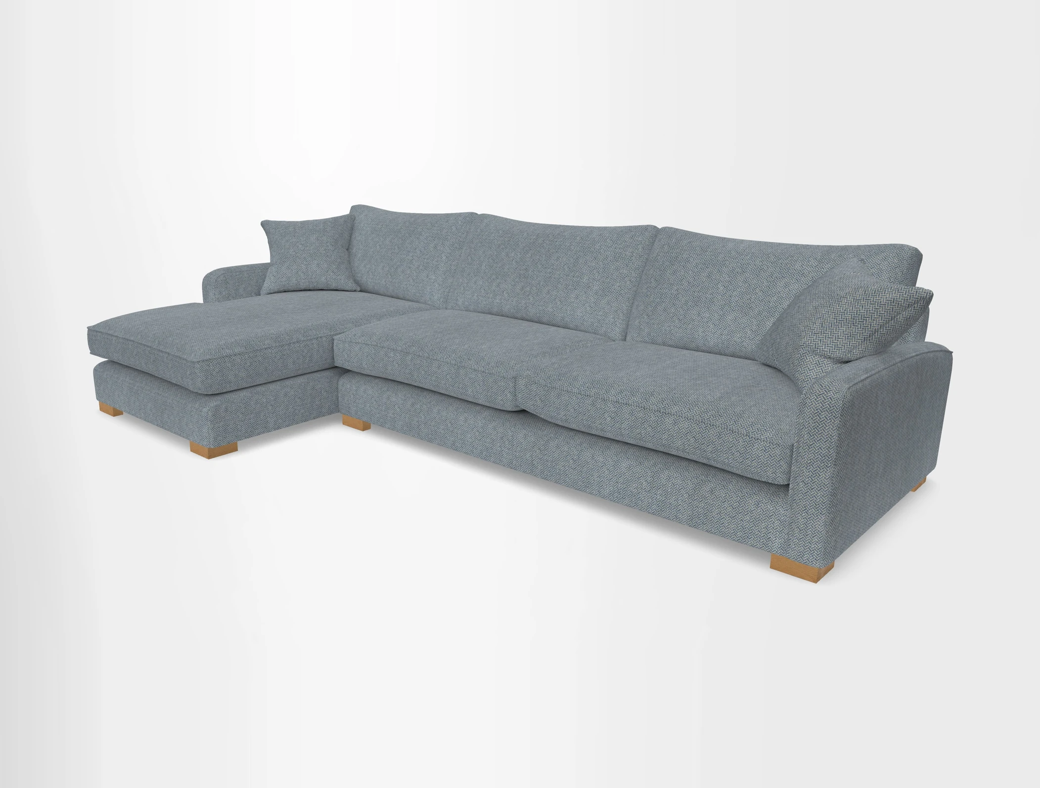 Brook Green chaise LHF in Two Tone Plain Biscuit