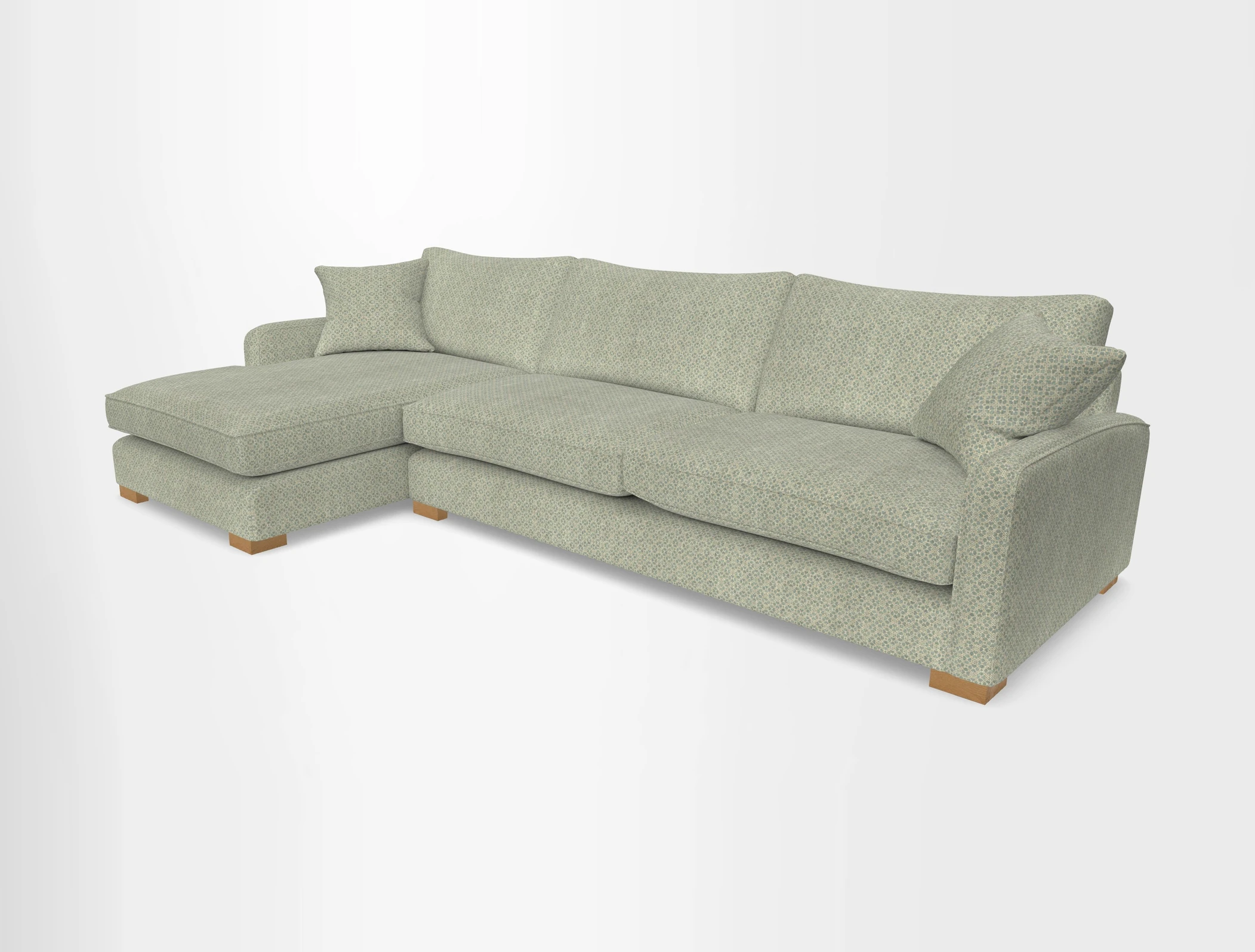 Brook Green chaise LHF in Two Tone Plain Biscuit