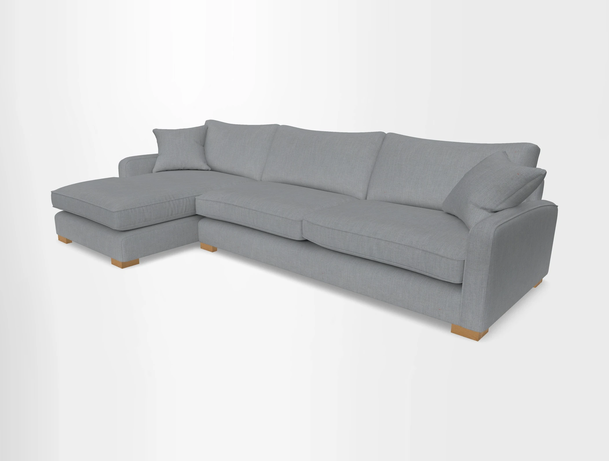 Brook Green chaise LHF in Two Tone Plain Biscuit