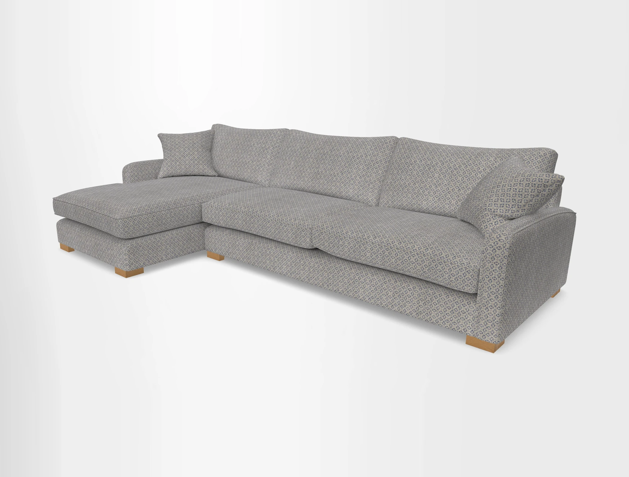 Brook Green chaise LHF in Two Tone Plain Biscuit