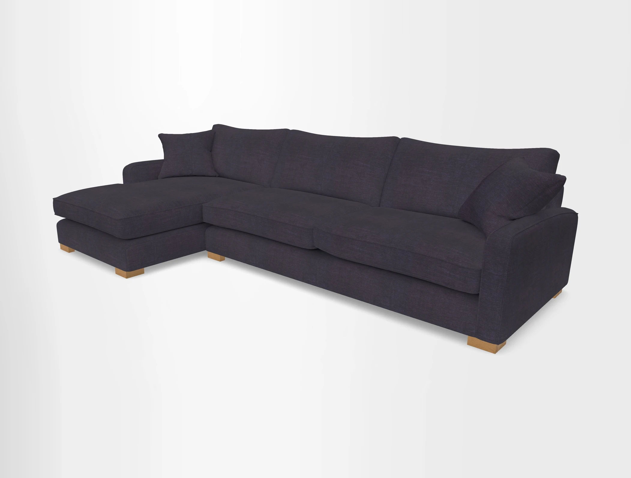 Brook Green chaise LHF in Two Tone Plain Biscuit