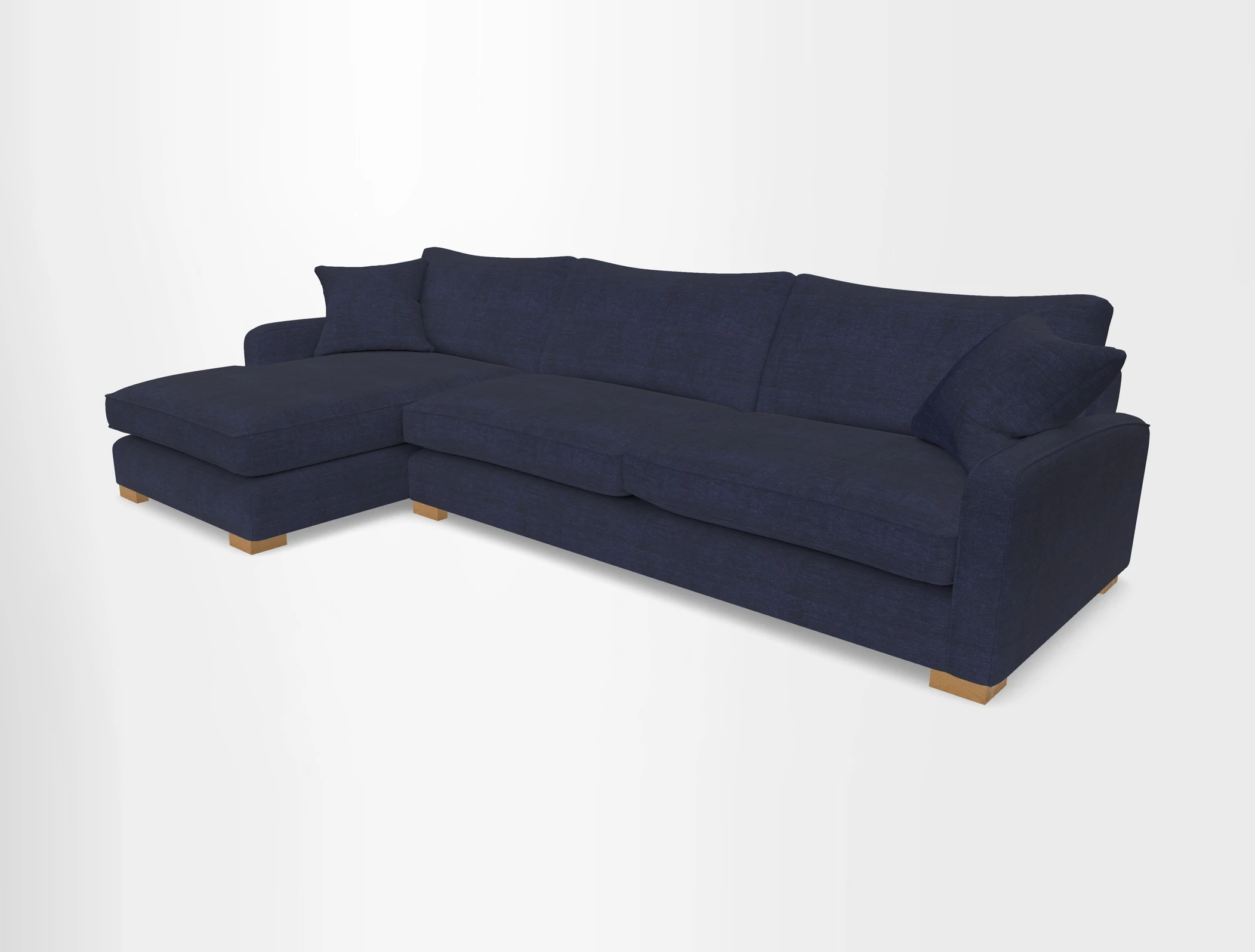 Brook Green chaise LHF in Two Tone Plain Biscuit