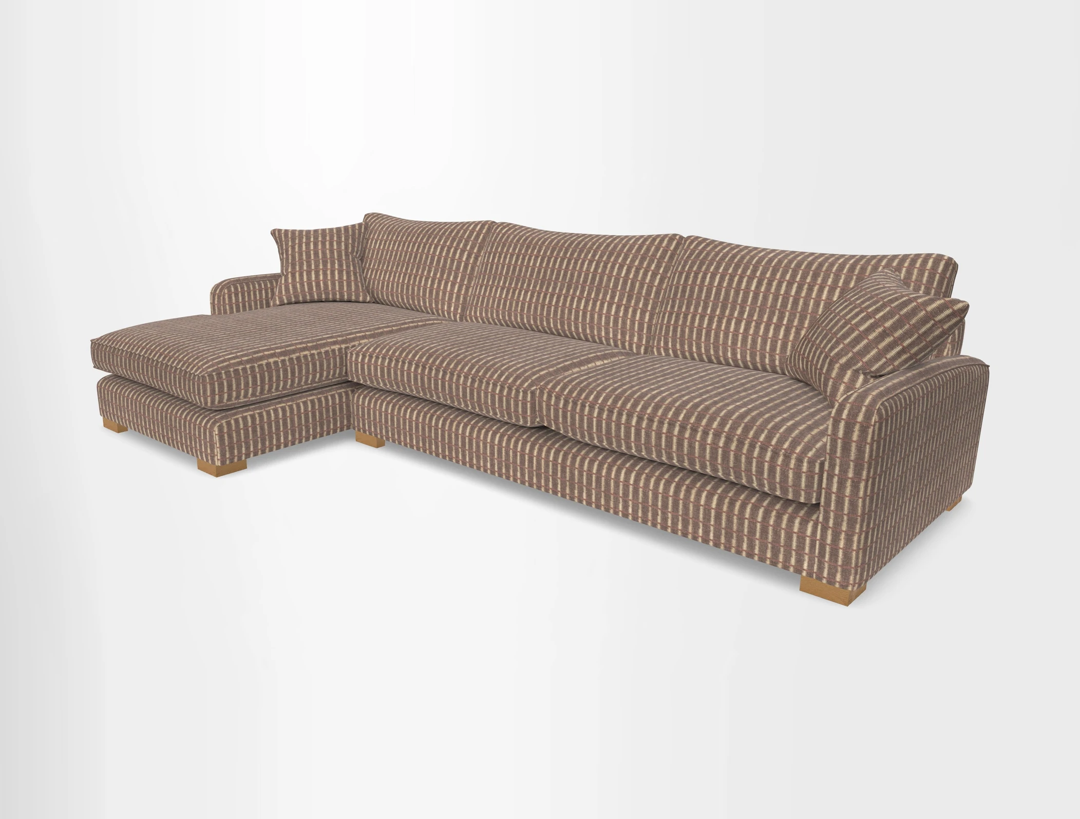 Brook Green chaise LHF in Two Tone Plain Biscuit