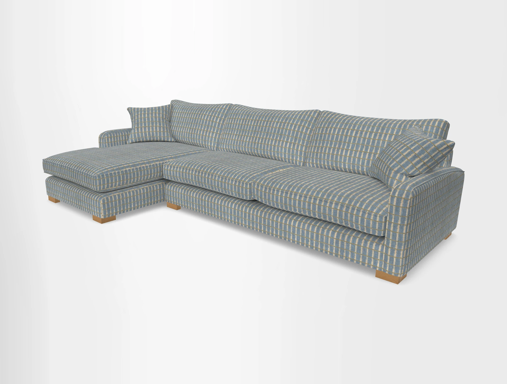 Brook Green chaise LHF in Two Tone Plain Biscuit