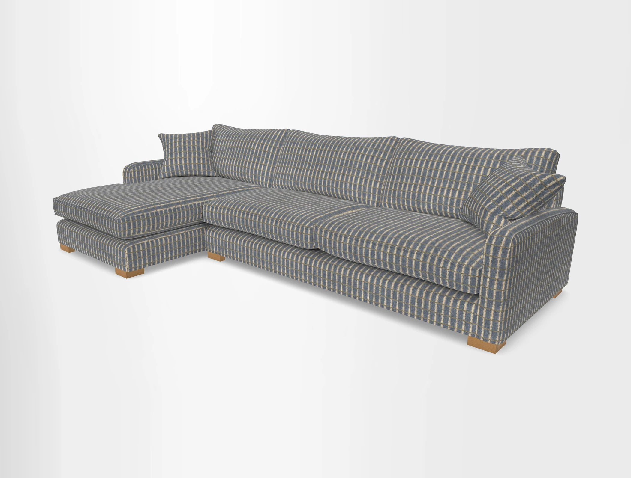Brook Green chaise LHF in Two Tone Plain Biscuit