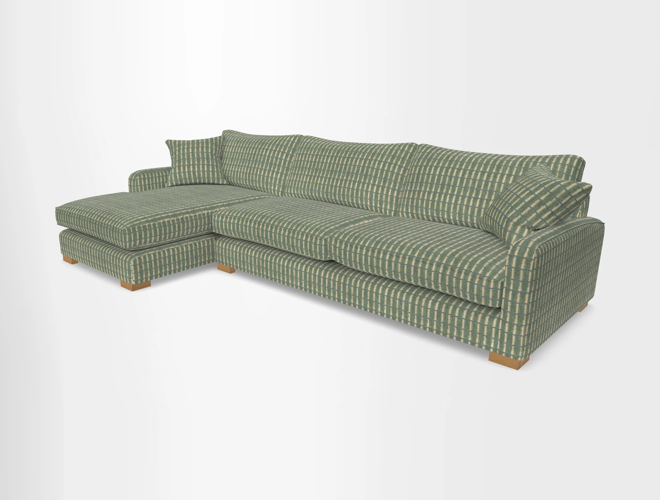 Brook Green chaise LHF in Two Tone Plain Biscuit