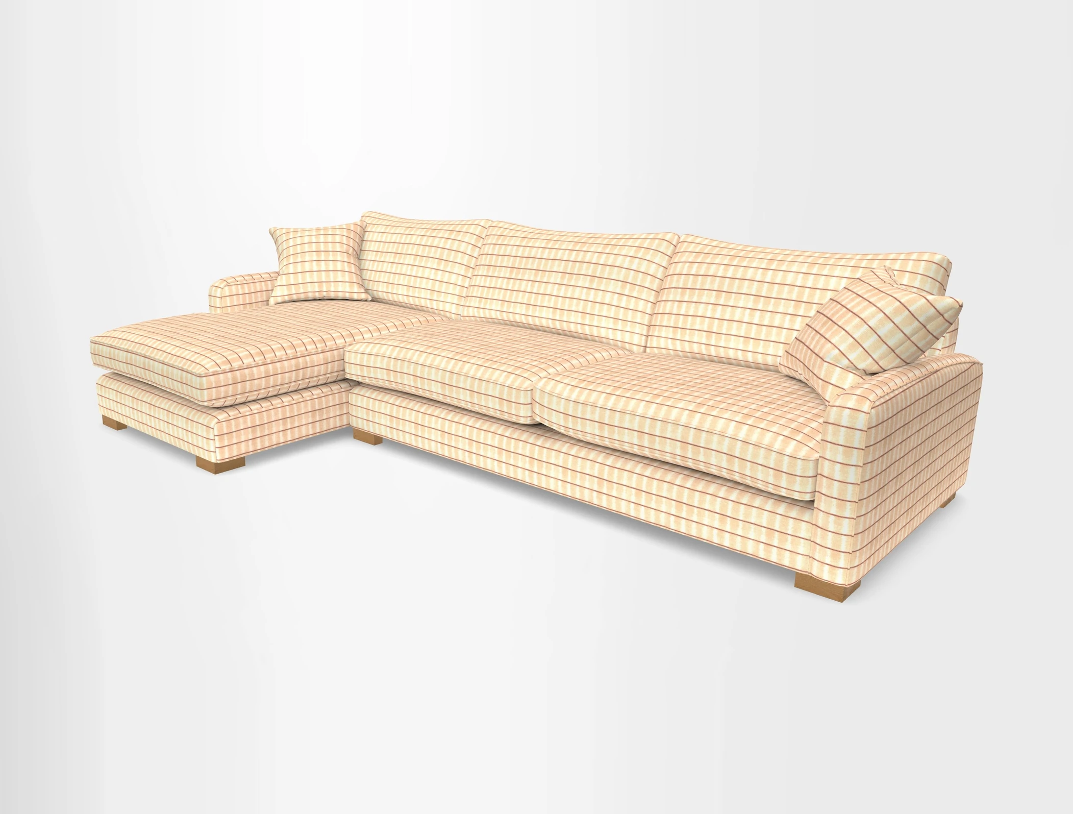 Brook Green chaise LHF in Two Tone Plain Biscuit