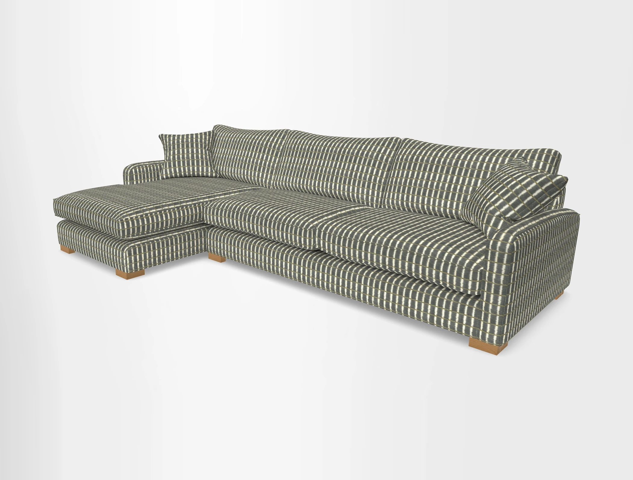Brook Green chaise LHF in Two Tone Plain Biscuit