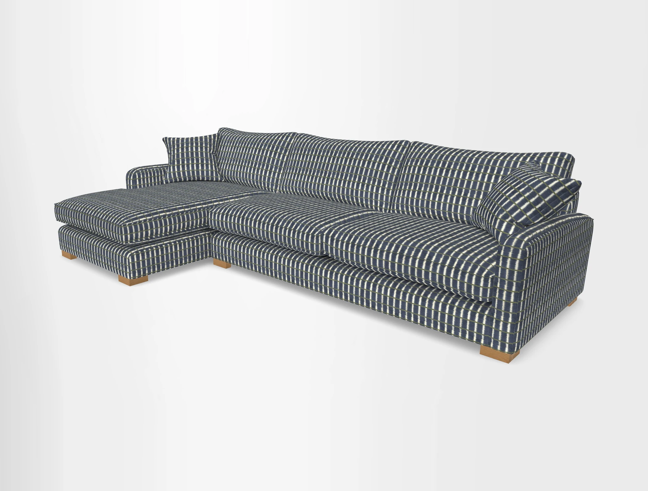Brook Green chaise LHF in Two Tone Plain Biscuit