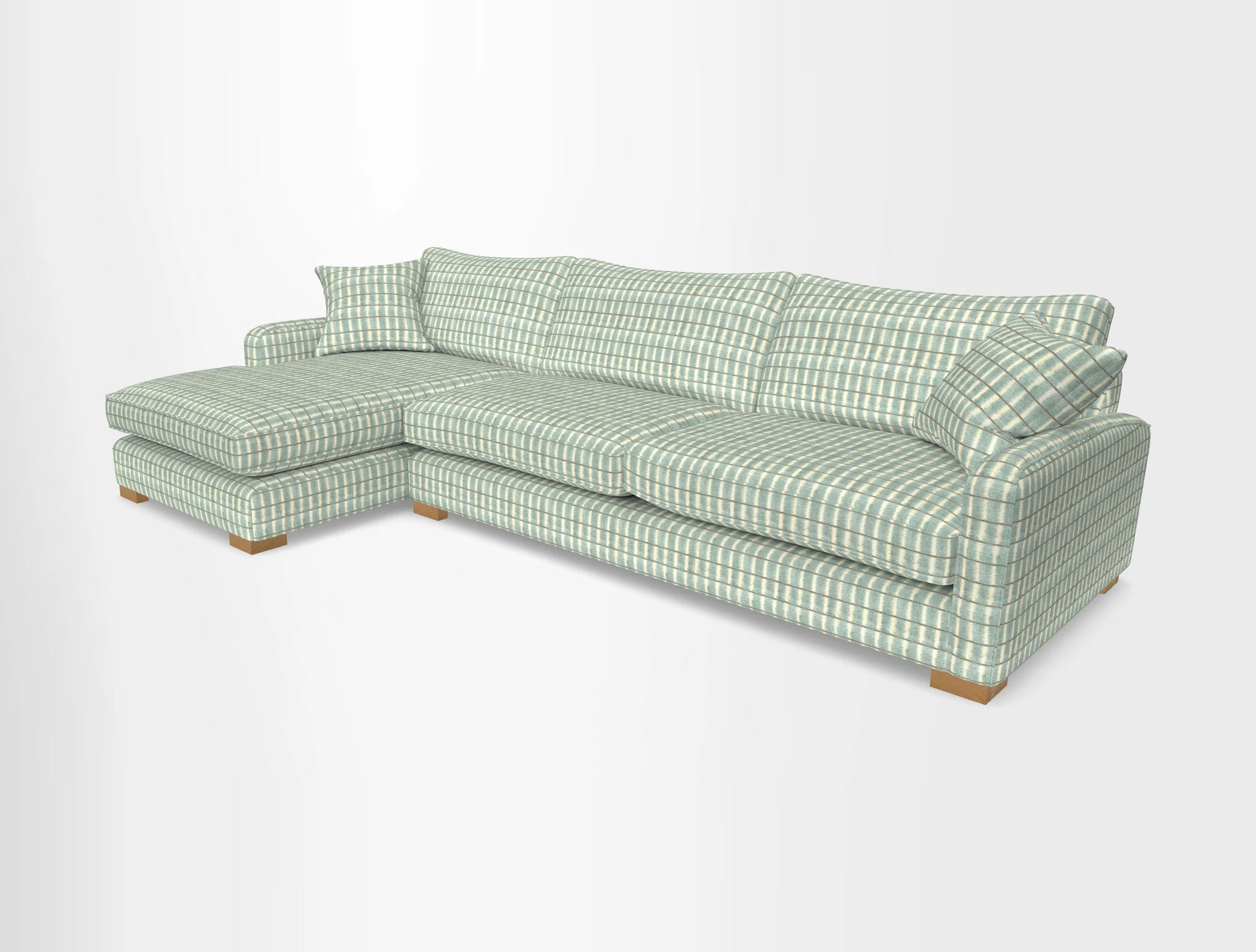Brook Green chaise LHF in Two Tone Plain Biscuit