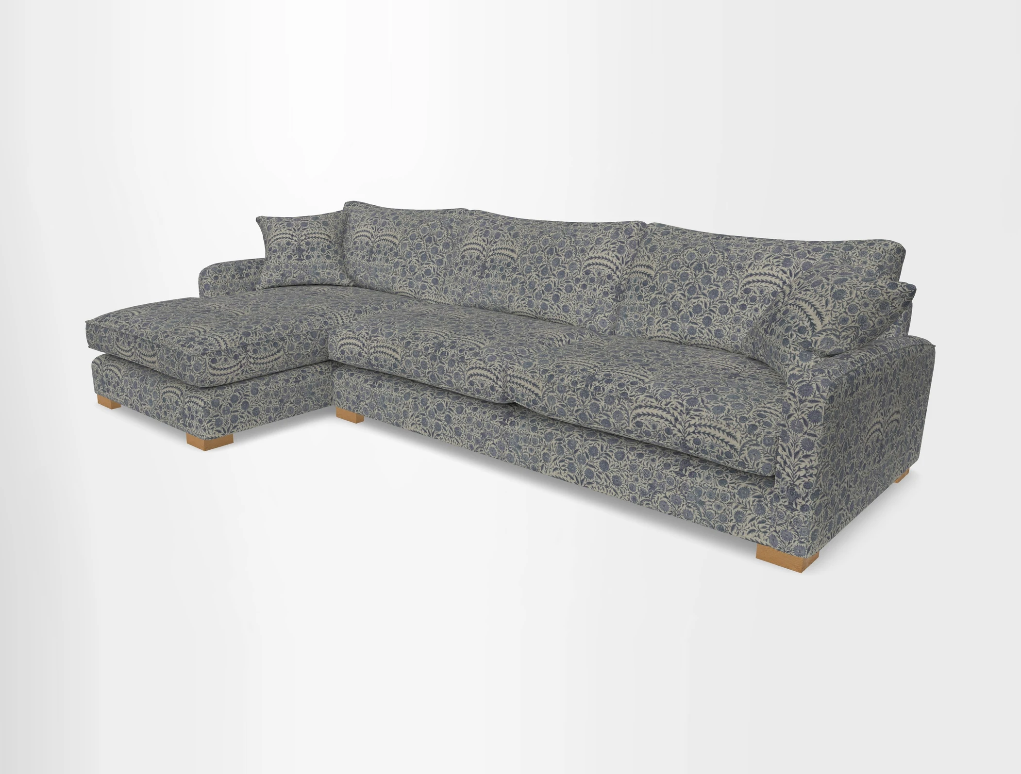 Brook Green chaise LHF in Two Tone Plain Biscuit