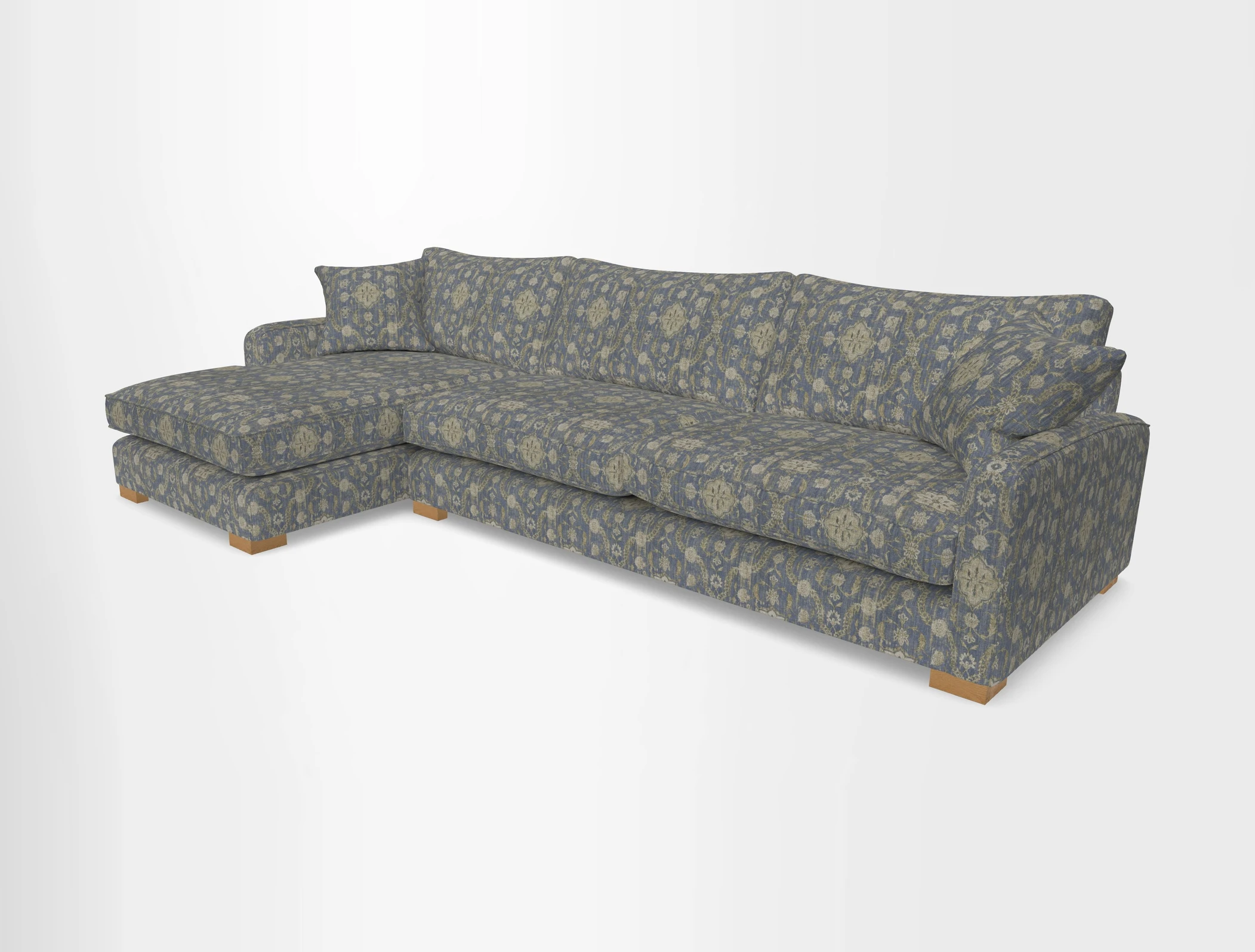 Brook Green chaise LHF in Two Tone Plain Biscuit
