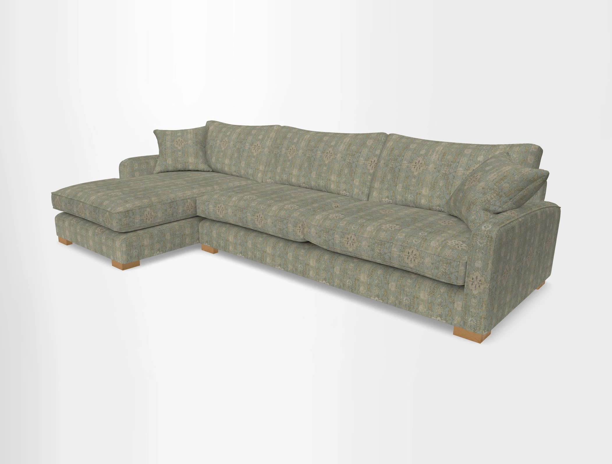 Brook Green chaise LHF in Two Tone Plain Biscuit