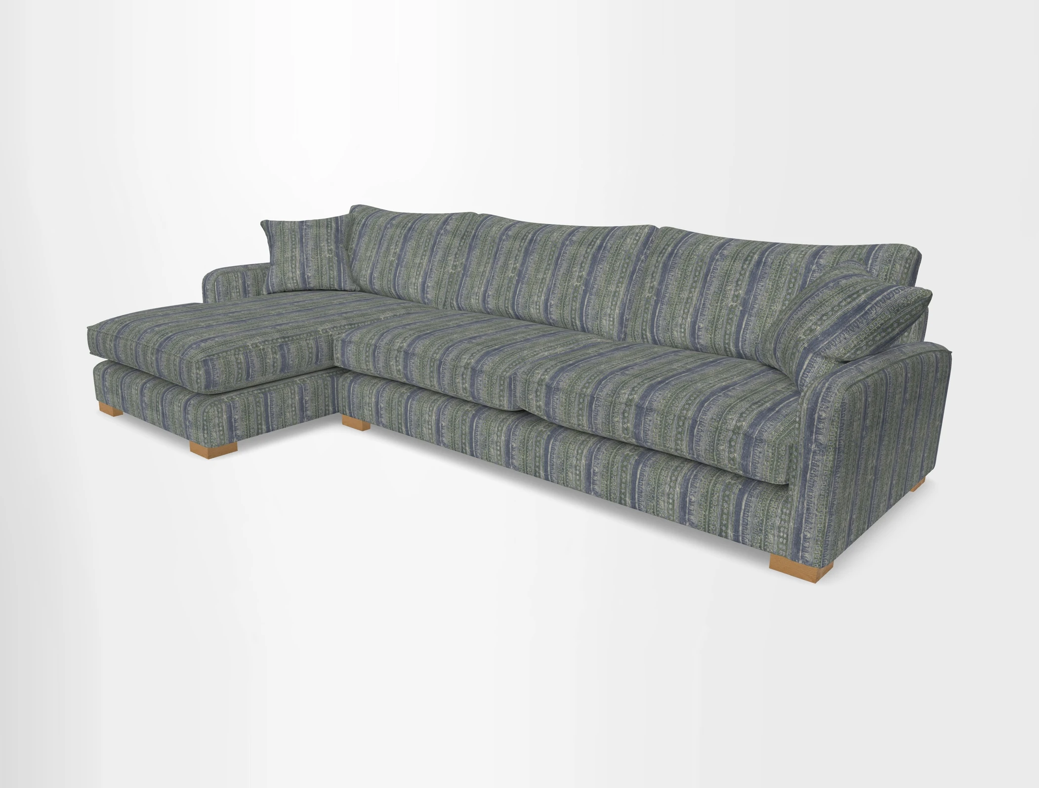 Brook Green chaise LHF in Two Tone Plain Biscuit