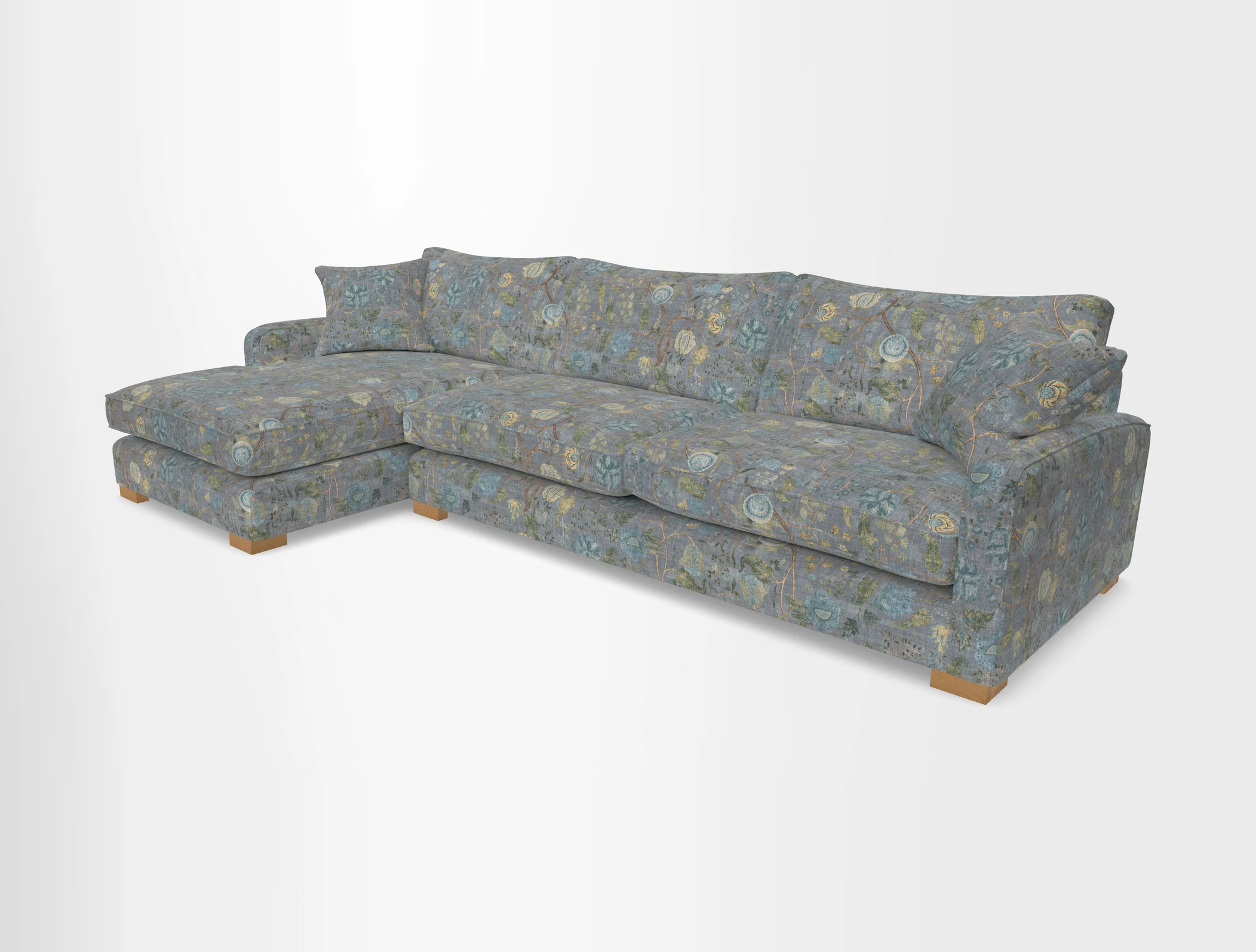 Brook Green chaise LHF in Two Tone Plain Biscuit