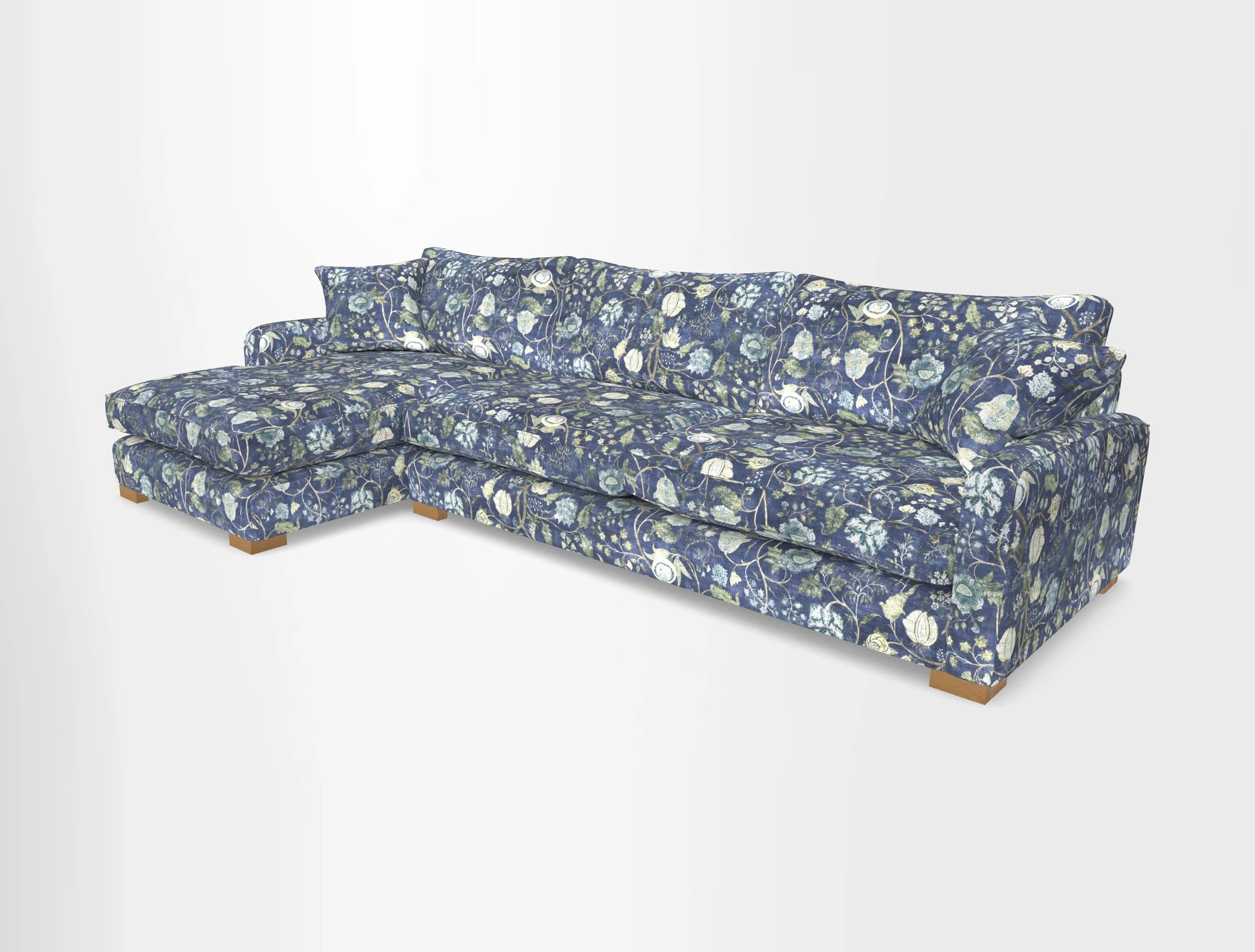 Brook Green chaise LHF in Two Tone Plain Biscuit