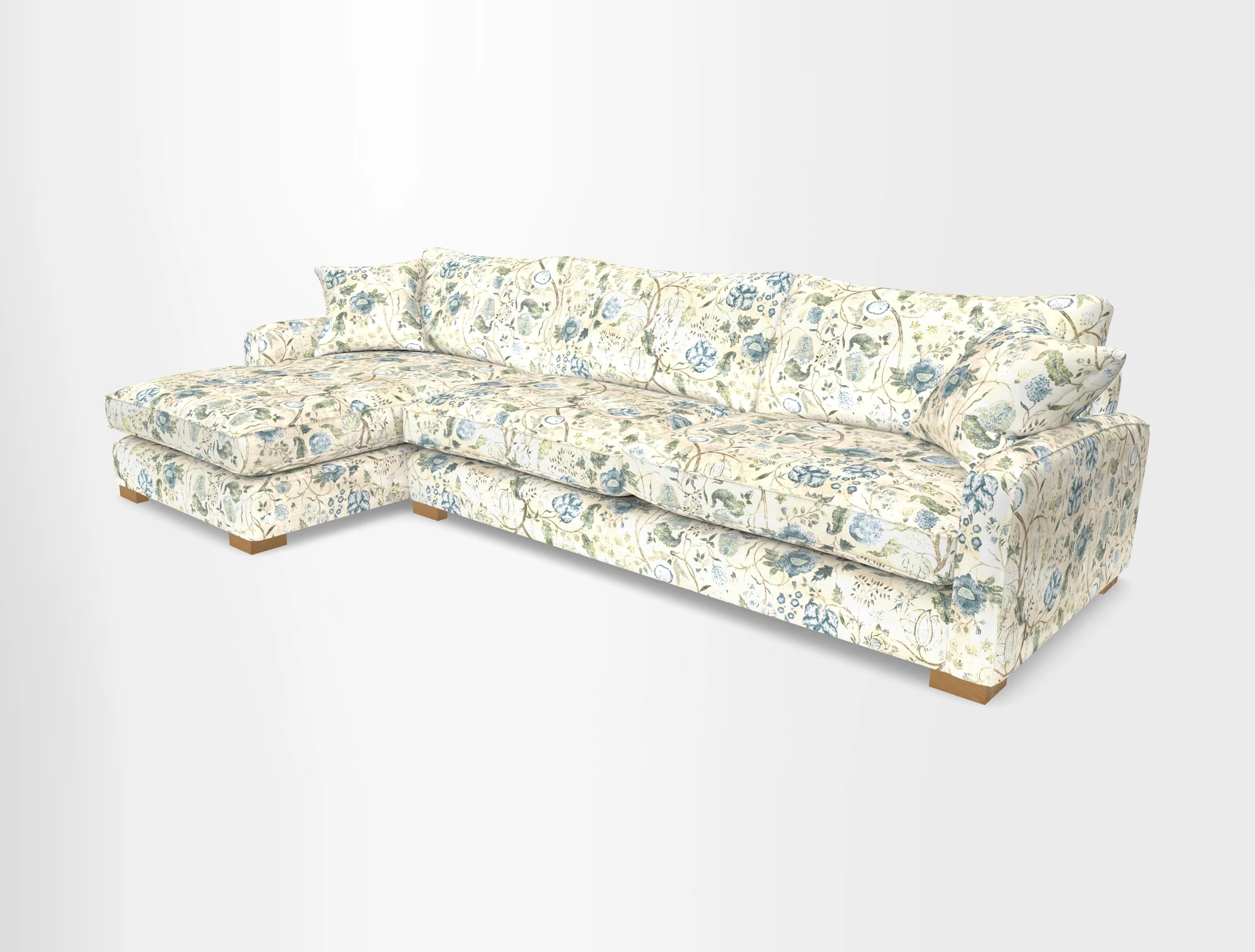 Brook Green chaise LHF in Two Tone Plain Biscuit