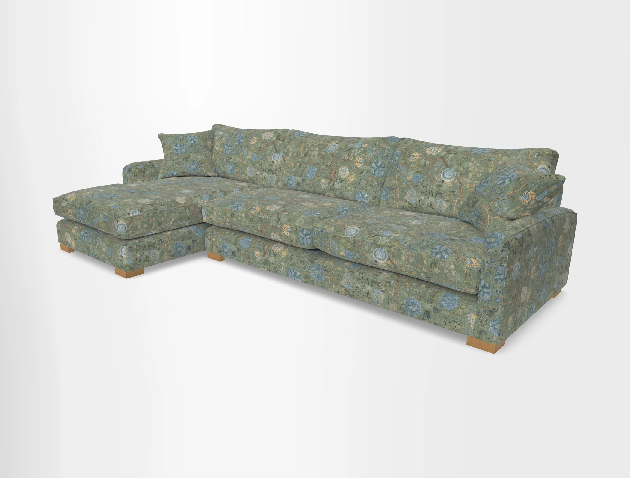 Brook Green chaise LHF in Two Tone Plain Biscuit
