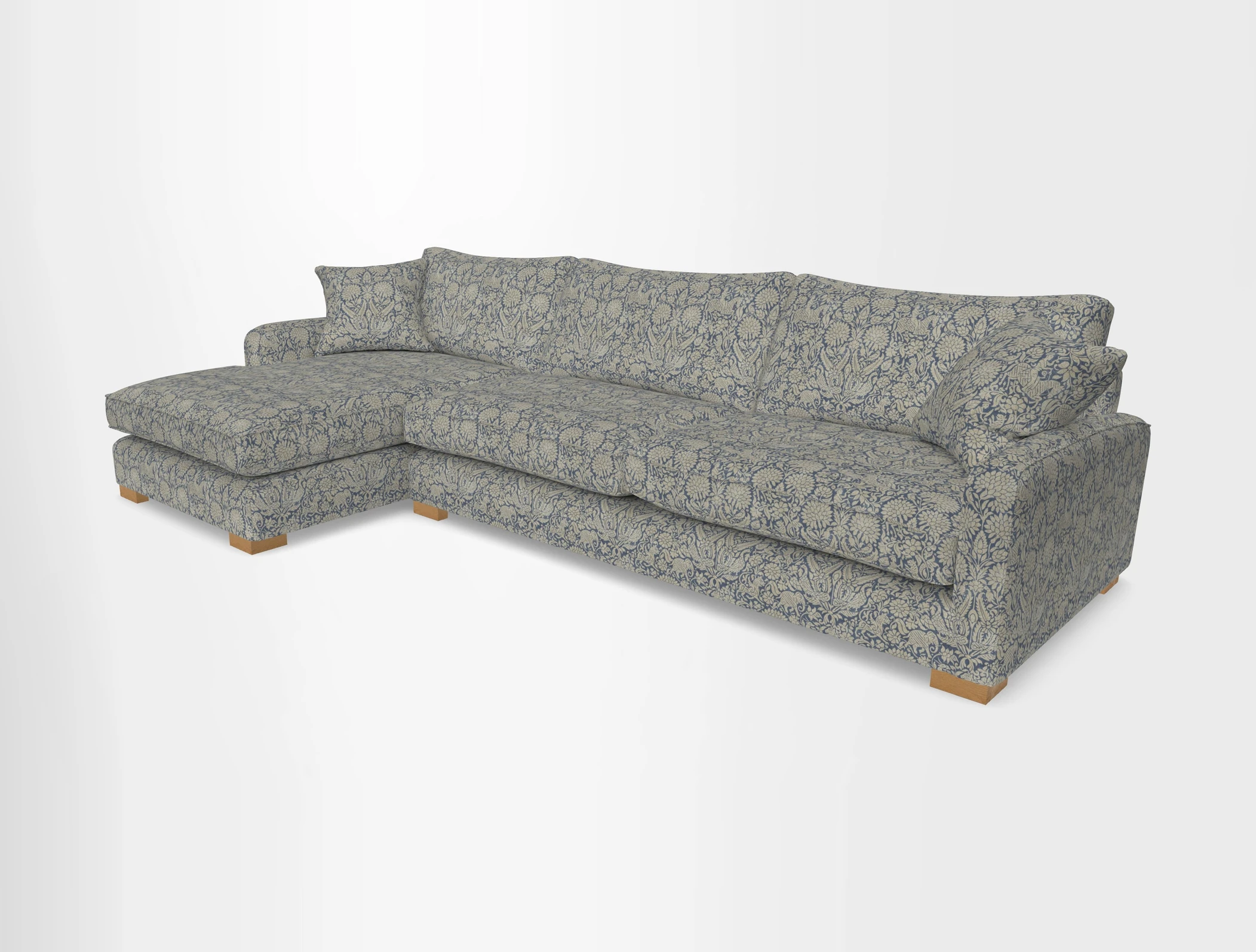 Brook Green chaise LHF in Two Tone Plain Biscuit
