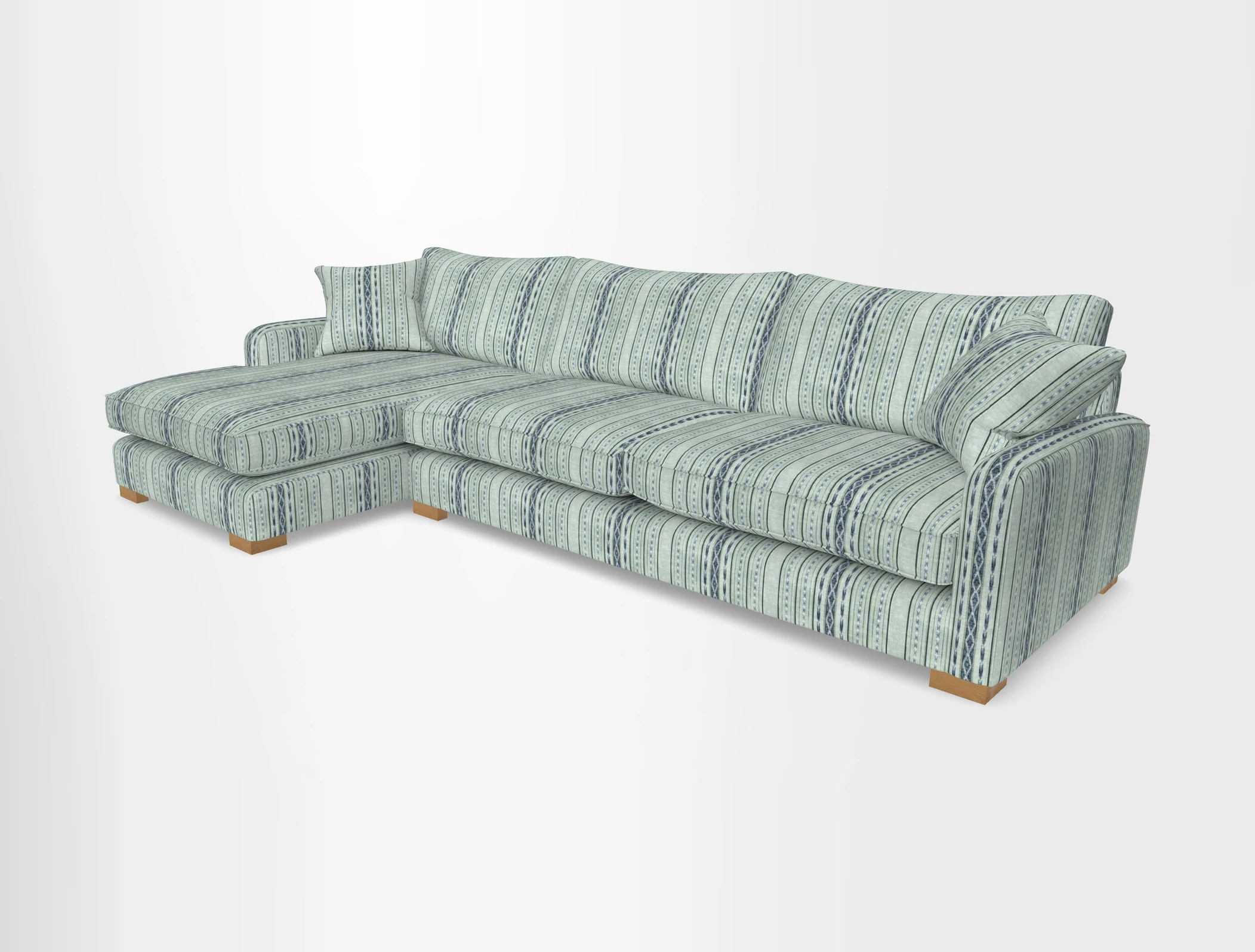 Brook Green chaise LHF in Two Tone Plain Biscuit