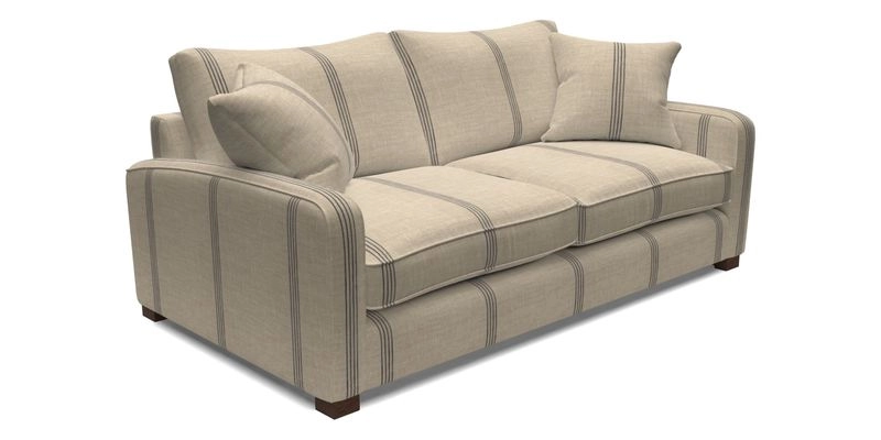 Brook Green 3 Seater Sofa in Two Tone Plain Biscuit