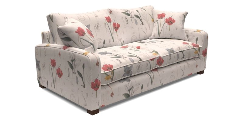 Brook Green 3 Seater Sofa in Two Tone Plain Biscuit