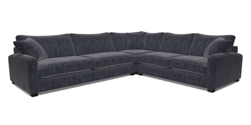 Brook Green large corner sofa LHF in Two Tone Plain Biscuit