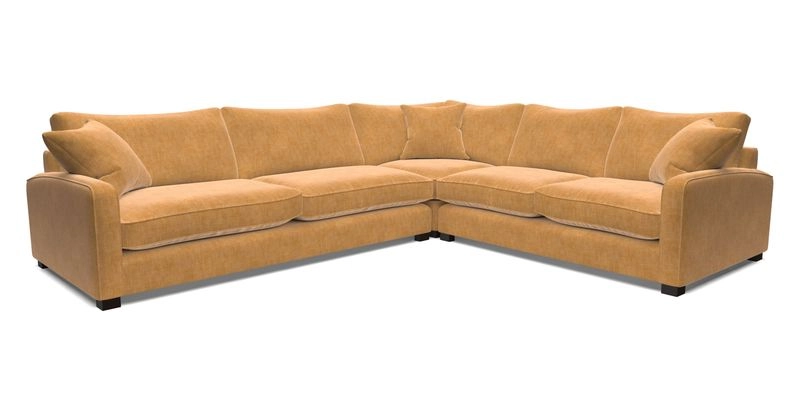 Brook Green large corner sofa LHF in Two Tone Plain Biscuit