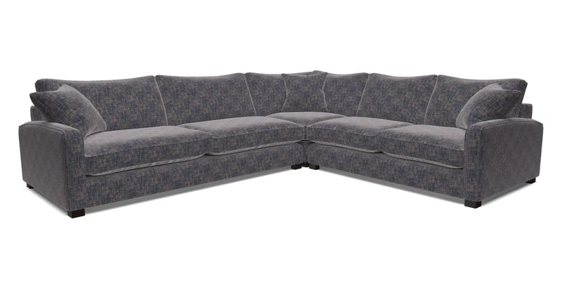Brook Green large corner sofa LHF in Two Tone Plain Biscuit