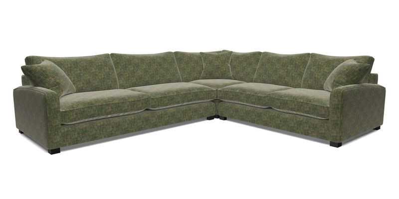 Brook Green large corner sofa LHF in Two Tone Plain Biscuit