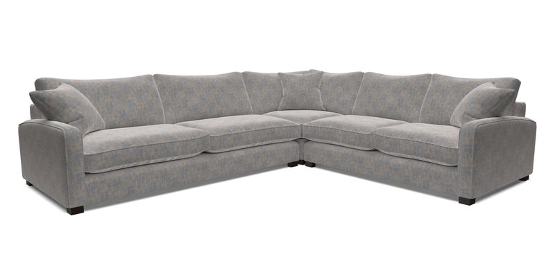 Brook Green large corner sofa LHF in Two Tone Plain Biscuit
