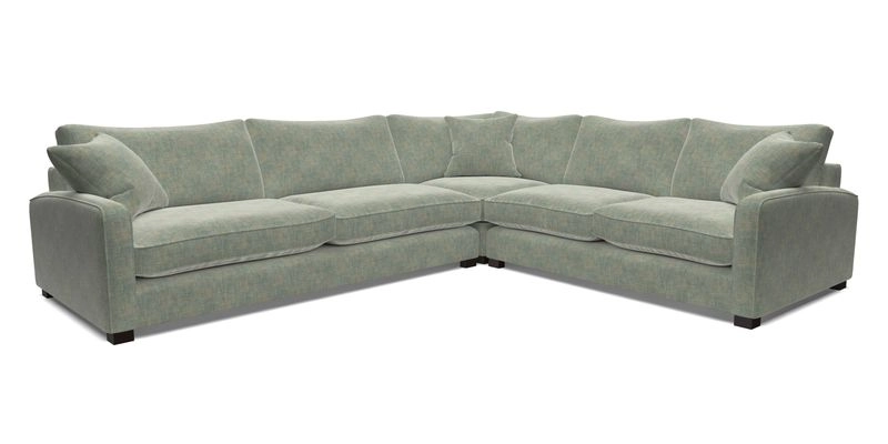 Brook Green large corner sofa LHF in Two Tone Plain Biscuit