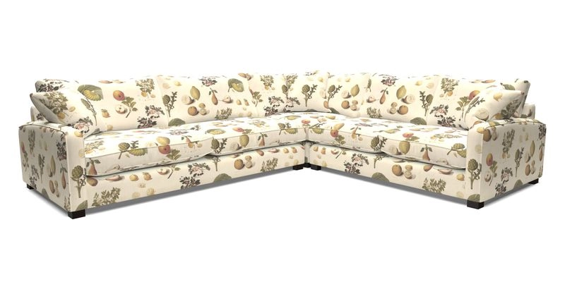 Brook Green large corner sofa LHF in Two Tone Plain Biscuit
