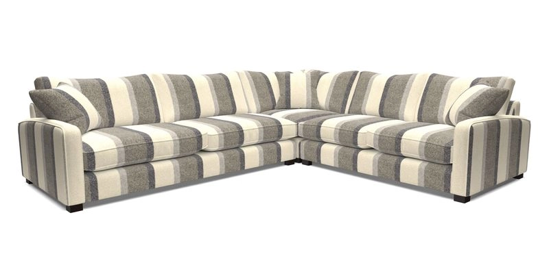 Brook Green large corner sofa LHF in Two Tone Plain Biscuit
