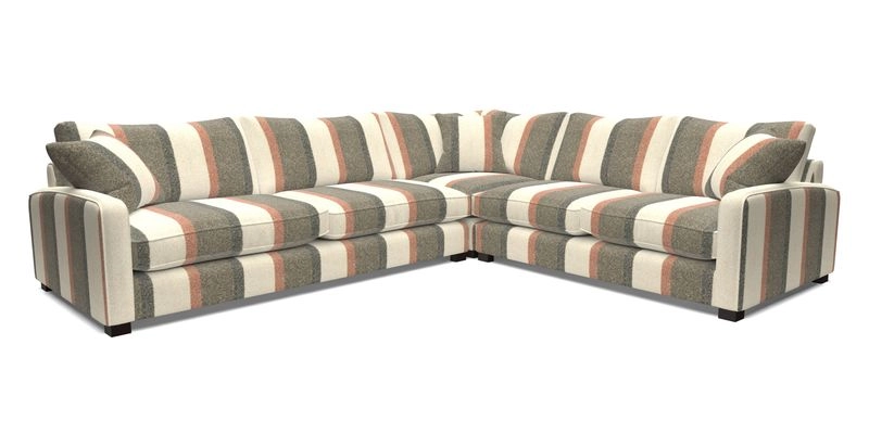 Brook Green large corner sofa LHF in Two Tone Plain Biscuit