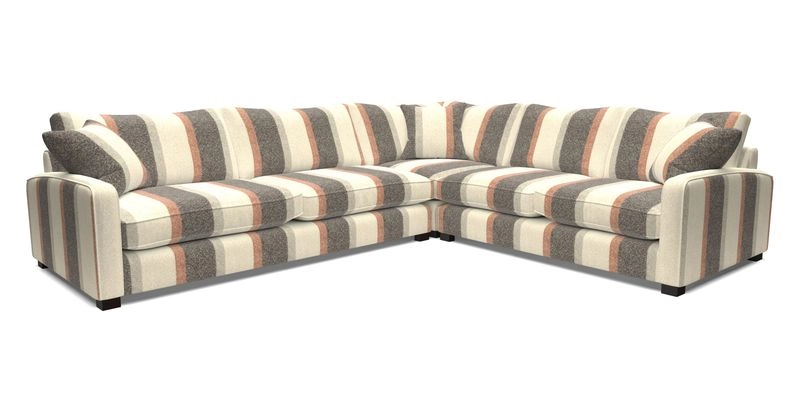 Brook Green large corner sofa LHF in Two Tone Plain Biscuit