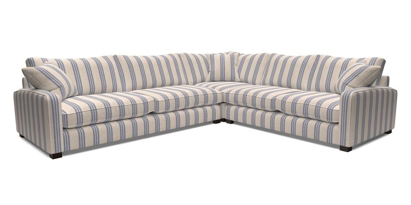 Brook Green large corner sofa LHF in Two Tone Plain Biscuit