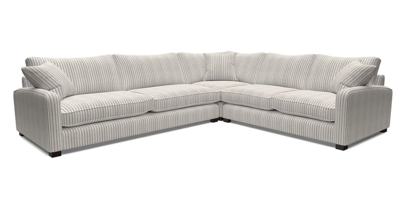 Brook Green large corner sofa LHF in Two Tone Plain Biscuit
